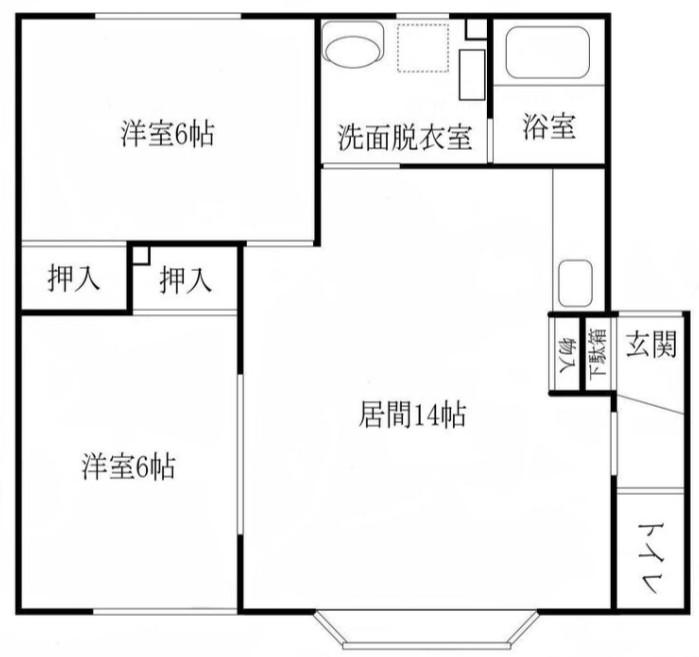 宮町ドリーム(2LDK/1階)の間取り写真