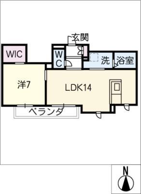 ARPEGE(1LDK/2階)の間取り写真
