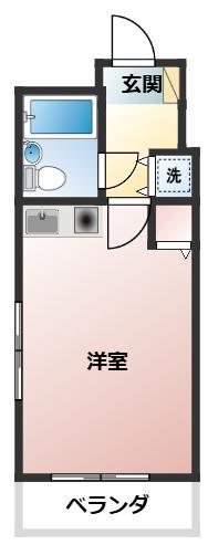 アーバンハイツ平塚(ワンルーム/2階)の間取り写真