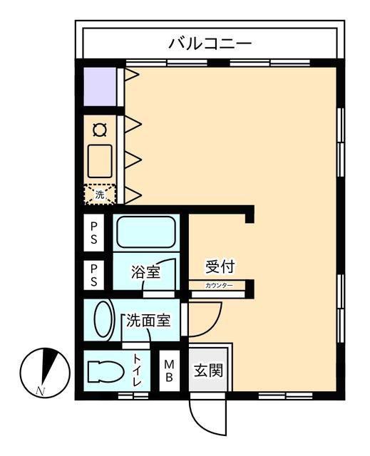 第一松美(ワンルーム/2階)の間取り写真
