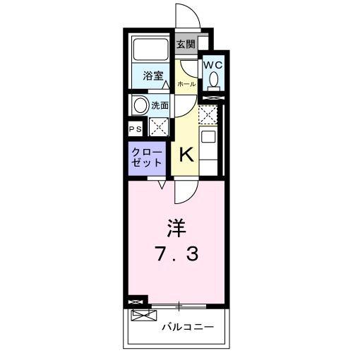 サニーレジデンス茨木(1K/3階)の間取り写真