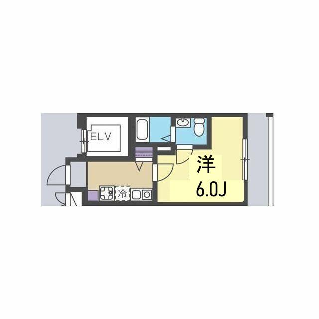 EAU・CLAIR HODOGAYA(1K/4階)の間取り写真