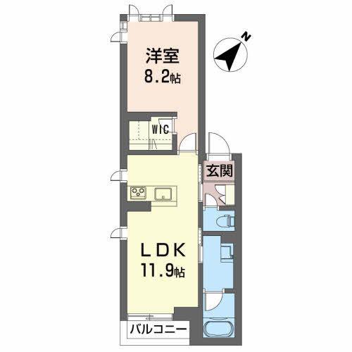 メゾン・テラシエ I(1LDK/3階)の間取り写真