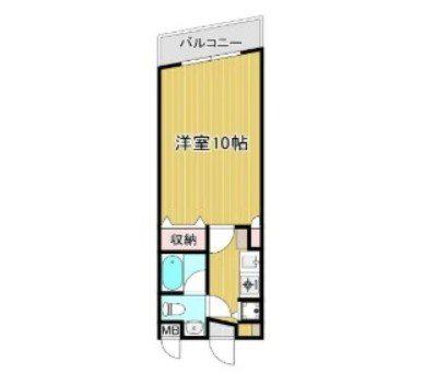 OAKVILLAHAKATARESIDENCE(1K/4階)の間取り写真
