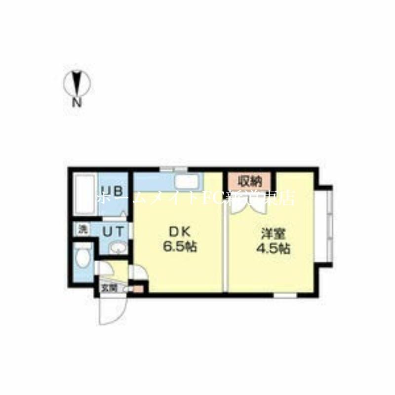 S-COURT17(1DK/1階)の間取り写真