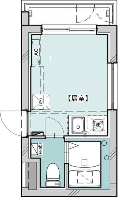 プロト恵比寿III(ワンルーム/1階)の間取り写真