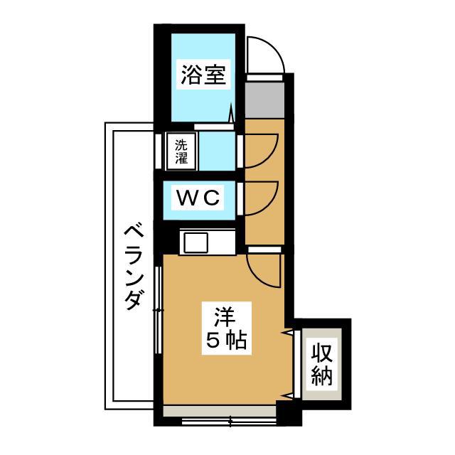 青木ビル(ワンルーム/2階)の間取り写真