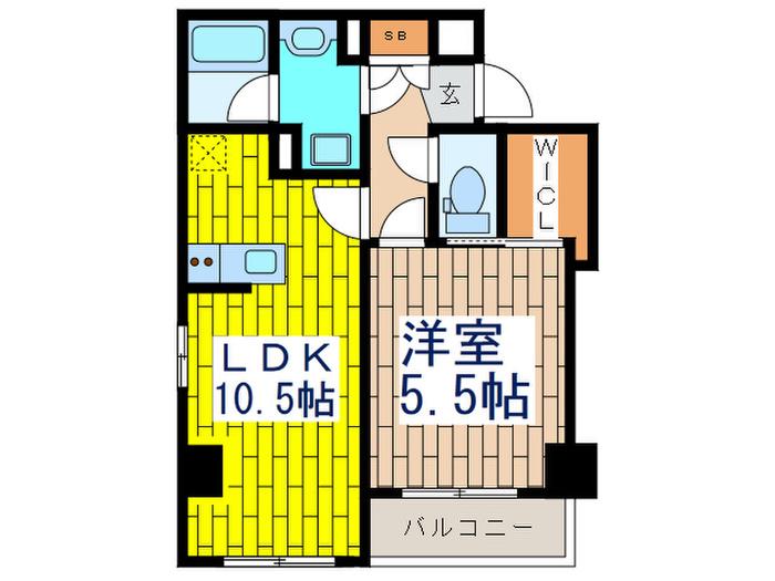 PARKAXIS池上(1LDK/4階)の間取り写真