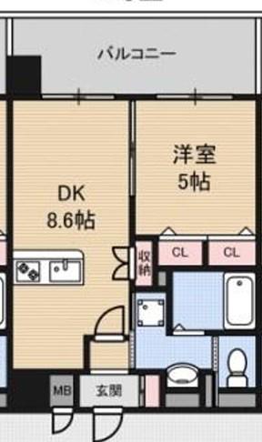 LUXE新大阪I(1LDK/2階)の間取り写真