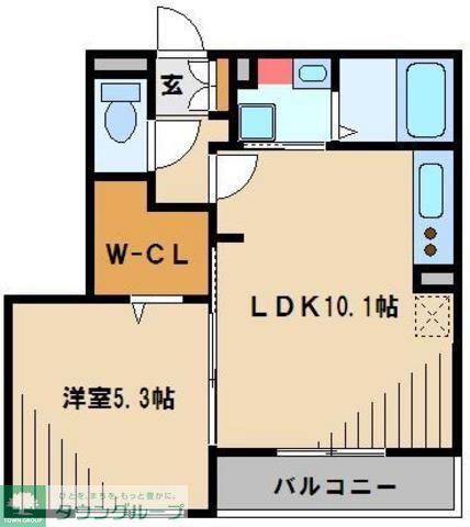 ラウレア(1LDK/1階)の間取り写真