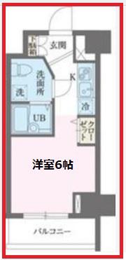 ザパームス新小岩(ワンルーム/2階)の間取り写真