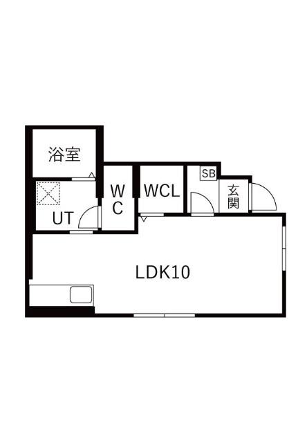 PROGRESS III(1LDK/1階)の間取り写真