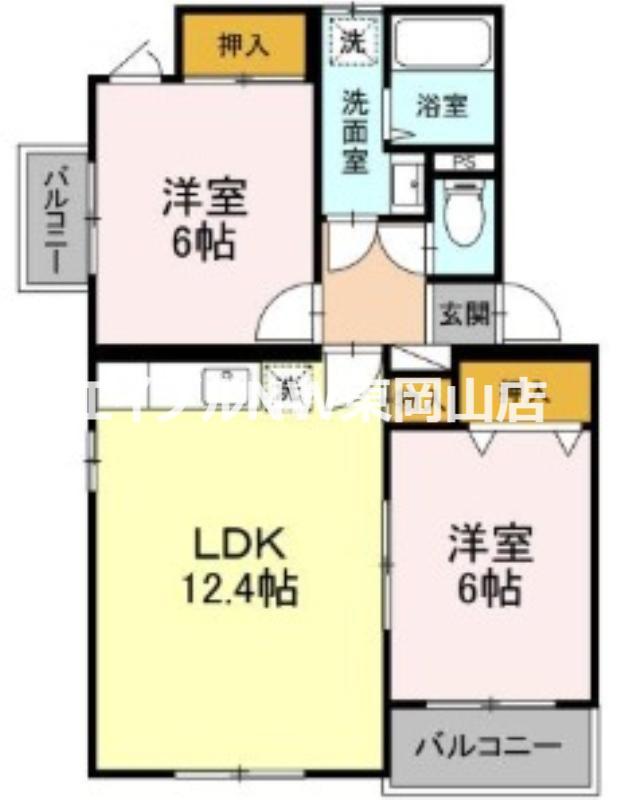 ピュアステージIII(2LDK/1階)の間取り写真