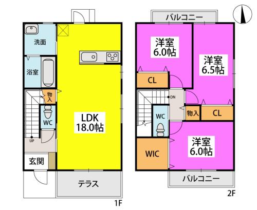 ラパンノワール(3LDK/1階)の間取り写真