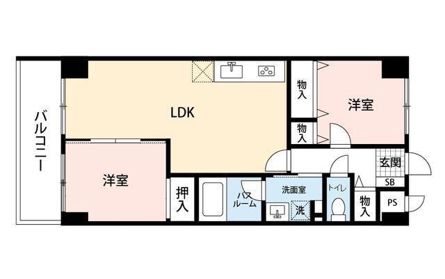 プレジデント(3DK/4階)の間取り写真