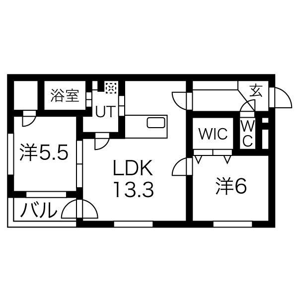 COMSAP 24 GRAND STAGE(2LDK/1階)の間取り写真