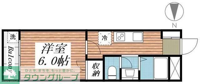 SKハイツ(1K/2階)の間取り写真
