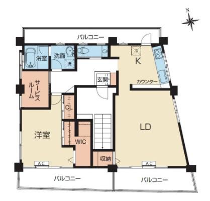 古谷マンション 2F(1LDK/2階)の間取り写真