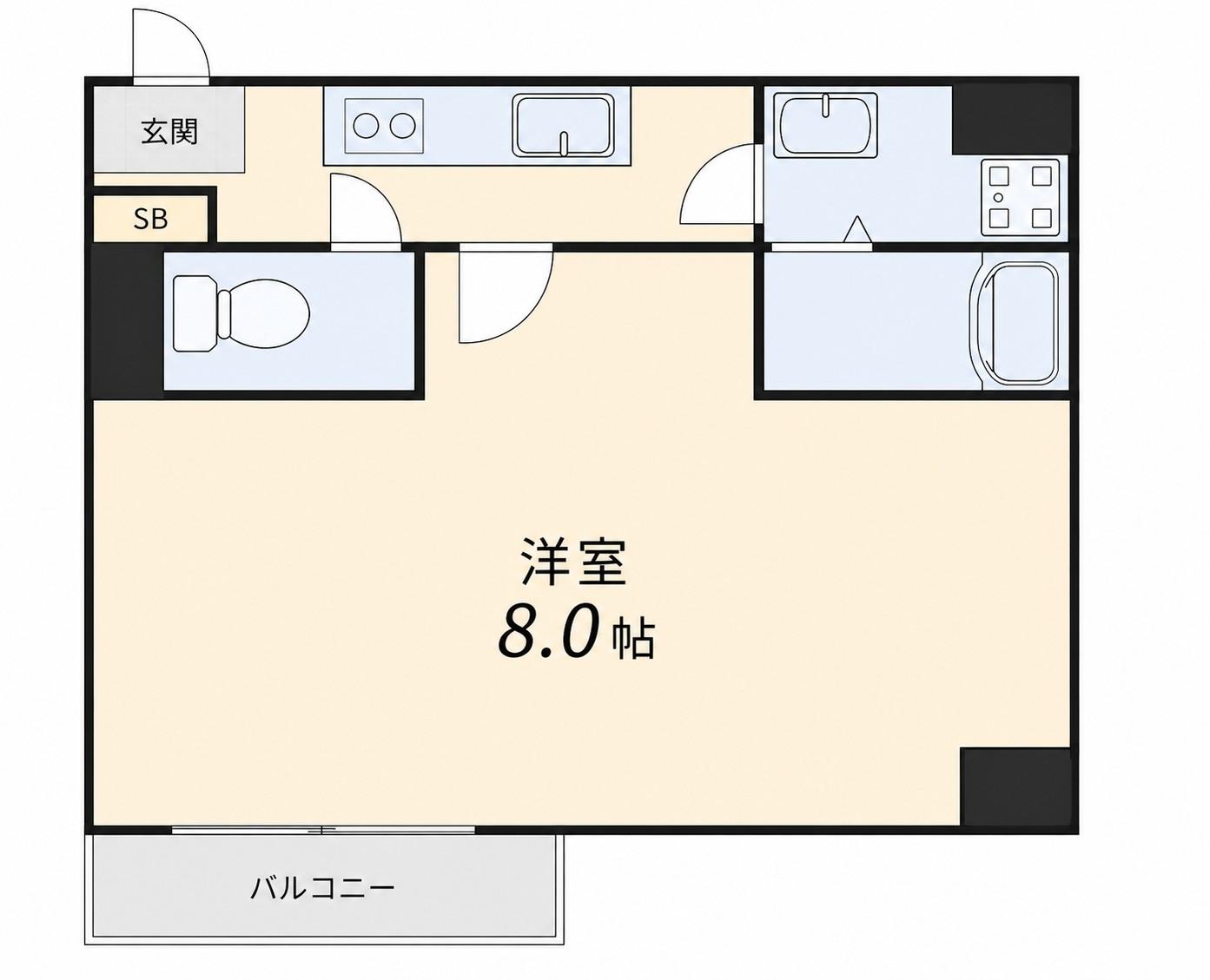 HOPETREE 天王寺(1K/7階)の間取り写真