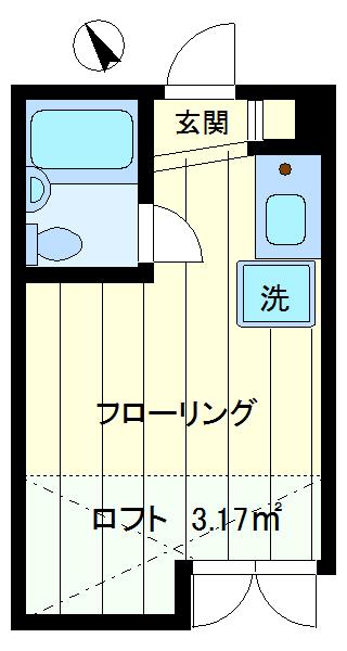 カーサ フェリーチェ(ワンルーム/2階)の間取り写真