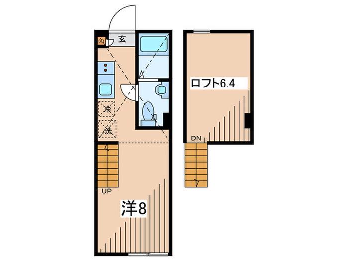 CASA SOLEADO(ワンルーム/2階)の間取り写真