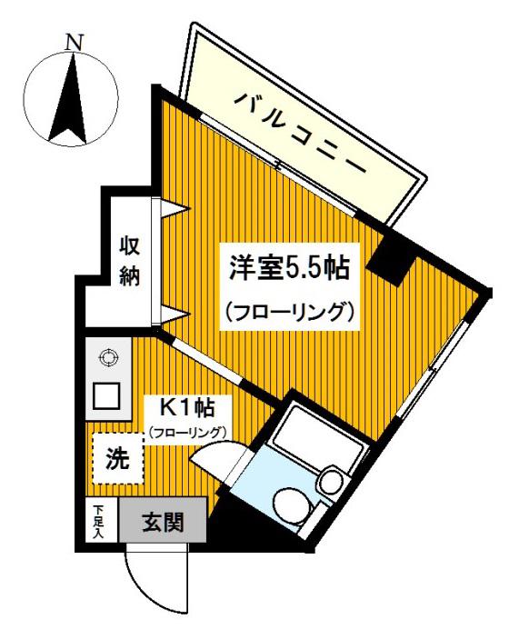 プロスペア横浜西口(1K/7階)の間取り写真