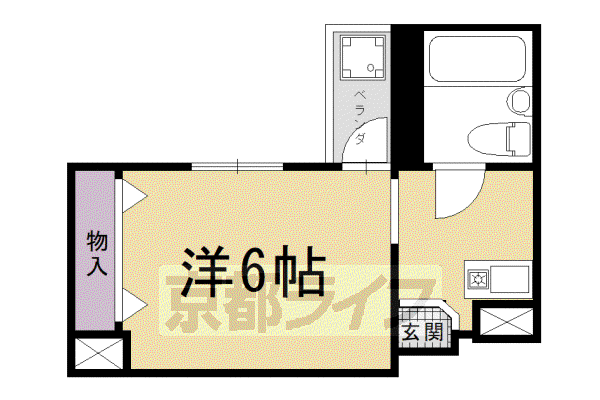 リーベ川原崎(1K/4階)の間取り写真