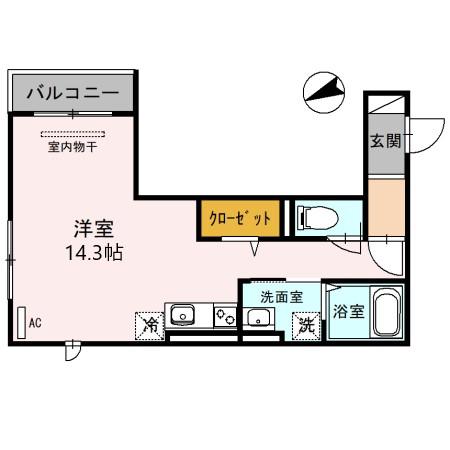 SHIPIEレジデンス京橋(ワンルーム/2階)の間取り写真