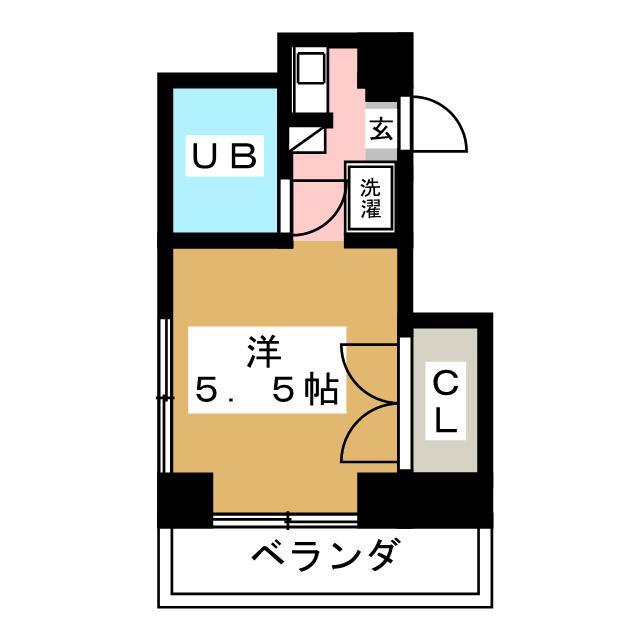 パディーフィールドハウス(ワンルーム/7階)の間取り写真