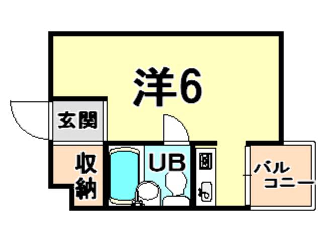 ダイドーメゾン塚口II(ワンルーム/4階)の間取り写真