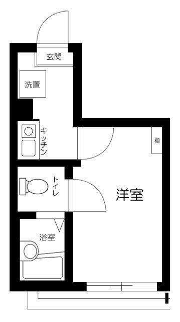 APT西新井(1K/1階)の間取り写真