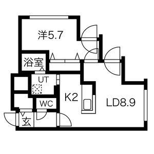 MAISON DE A(1LDK/4階)の間取り写真