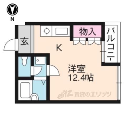 ライル八幡荘(ワンルーム/2階)の間取り写真