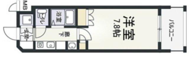 KOBAYASHI YOKOビル(1K/8階)の間取り写真