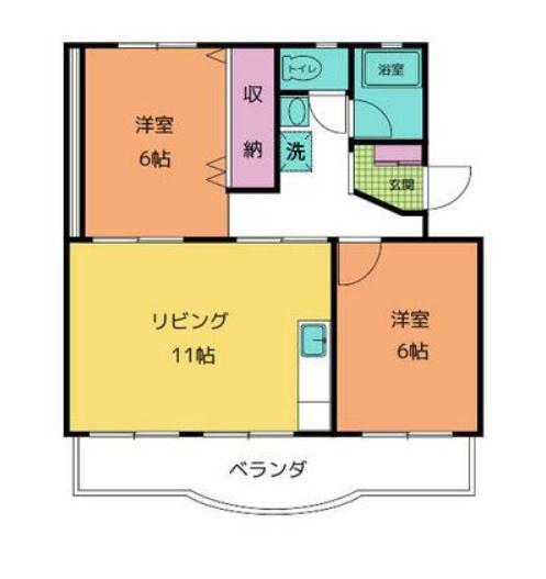 佐藤マンション(2LDK/1階)の間取り写真