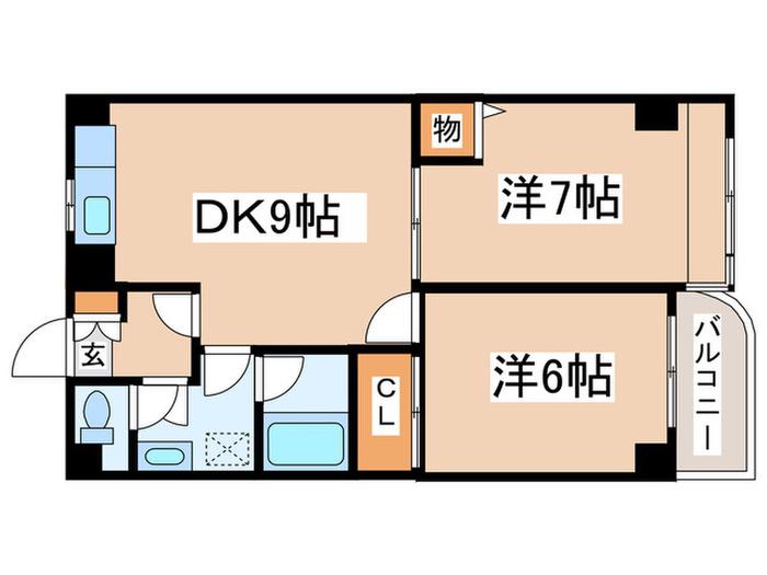 パステル小茂根(2DK/1階)の間取り写真