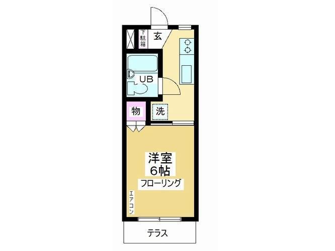 トータルコート(1K/1階)の間取り写真