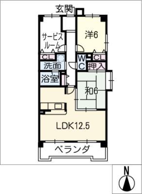 シャンテロッコー(3LDK/2階)の間取り写真