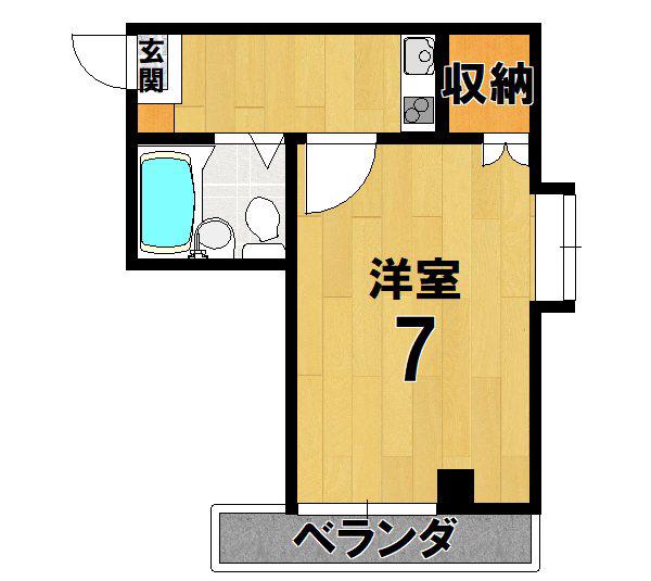 メゾン大一(1K/3階)の間取り写真