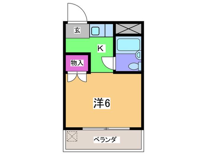 千寿マンション上本町(ワンルーム/5階)の間取り写真