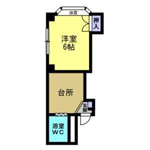 ワコー瑞穂(1K/4階)の間取り写真