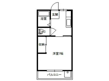吉田コーポNO.2(1K/2階)の間取り写真