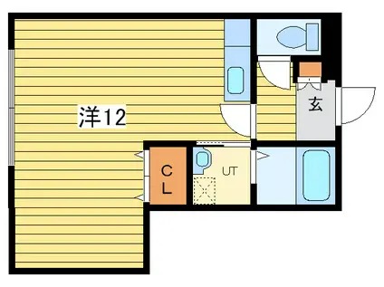 M.M MOTOMATI(ワンルーム/1階)の間取り写真