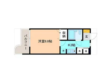 グランバリュー石引(1K/4階)の間取り写真