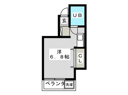 セシオン西新宿(ワンルーム/2階)の間取り写真