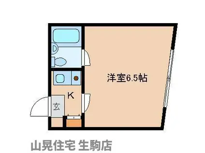 諏訪東生駒ビル(1K/3階)の間取り写真