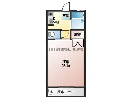 メゾンETOI(1K/2階)の間取り写真