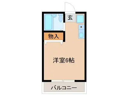 ドリーム大坂上(ワンルーム/1階)の間取り写真