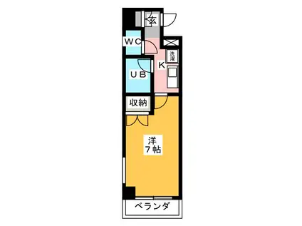 インペリアルコート両替町(1K/6階)の間取り写真