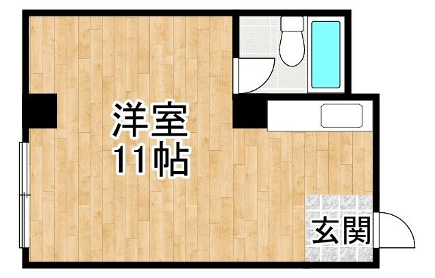 八千代ヒルズ(ワンルーム/3階)の間取り写真